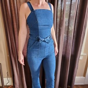 Guess Ella Flare Denim Jumpsuit